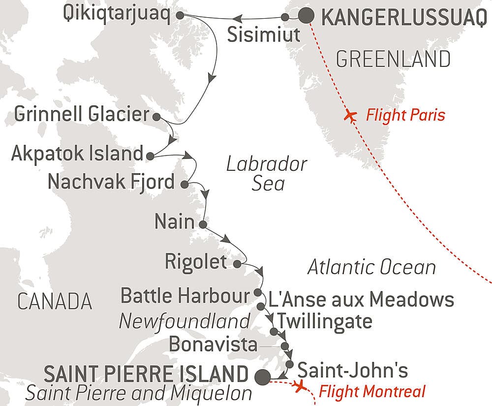 Wilderness from Greenland to the East Coast of Canada