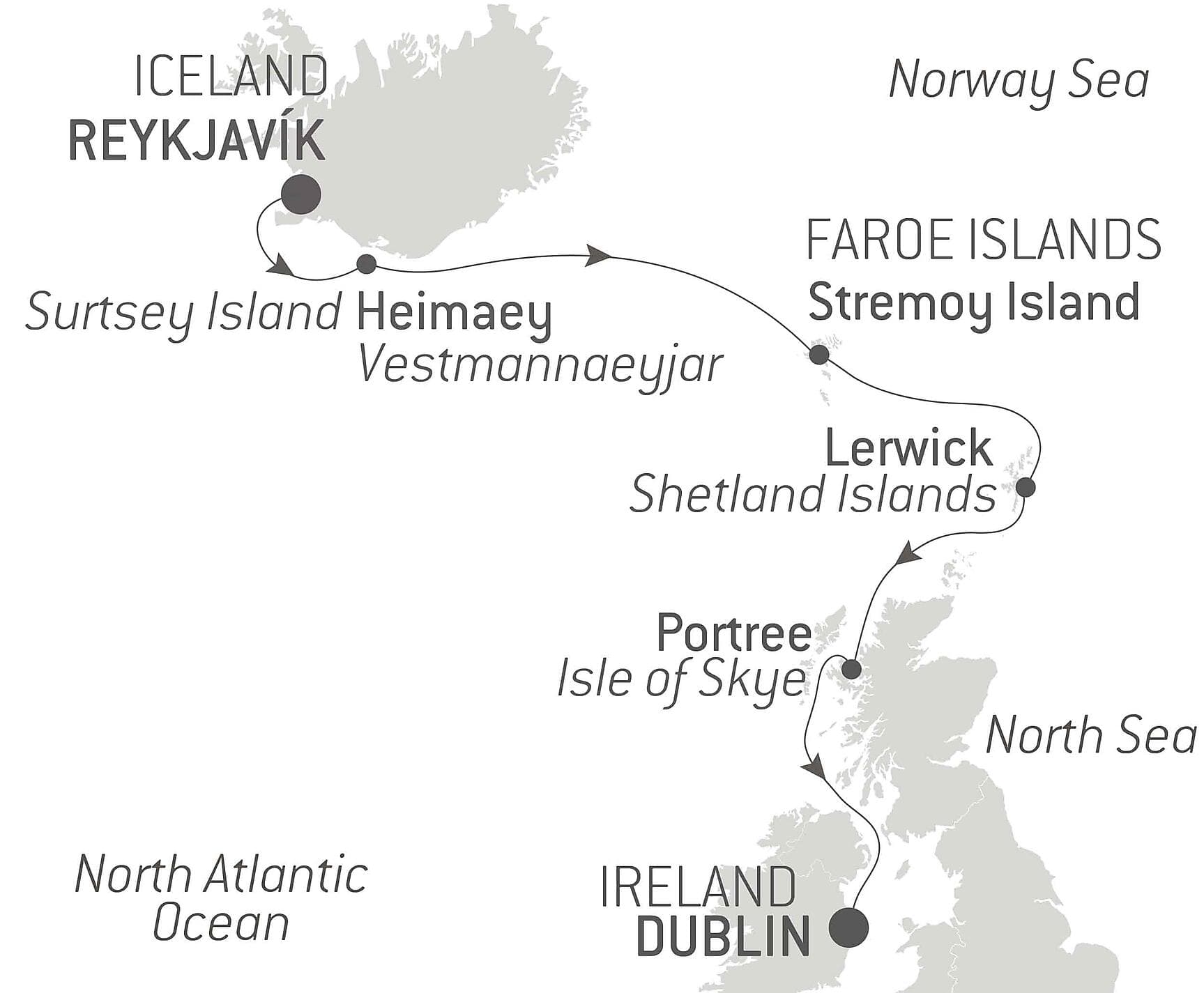 Total Solar Eclipse from Iceland to Ireland