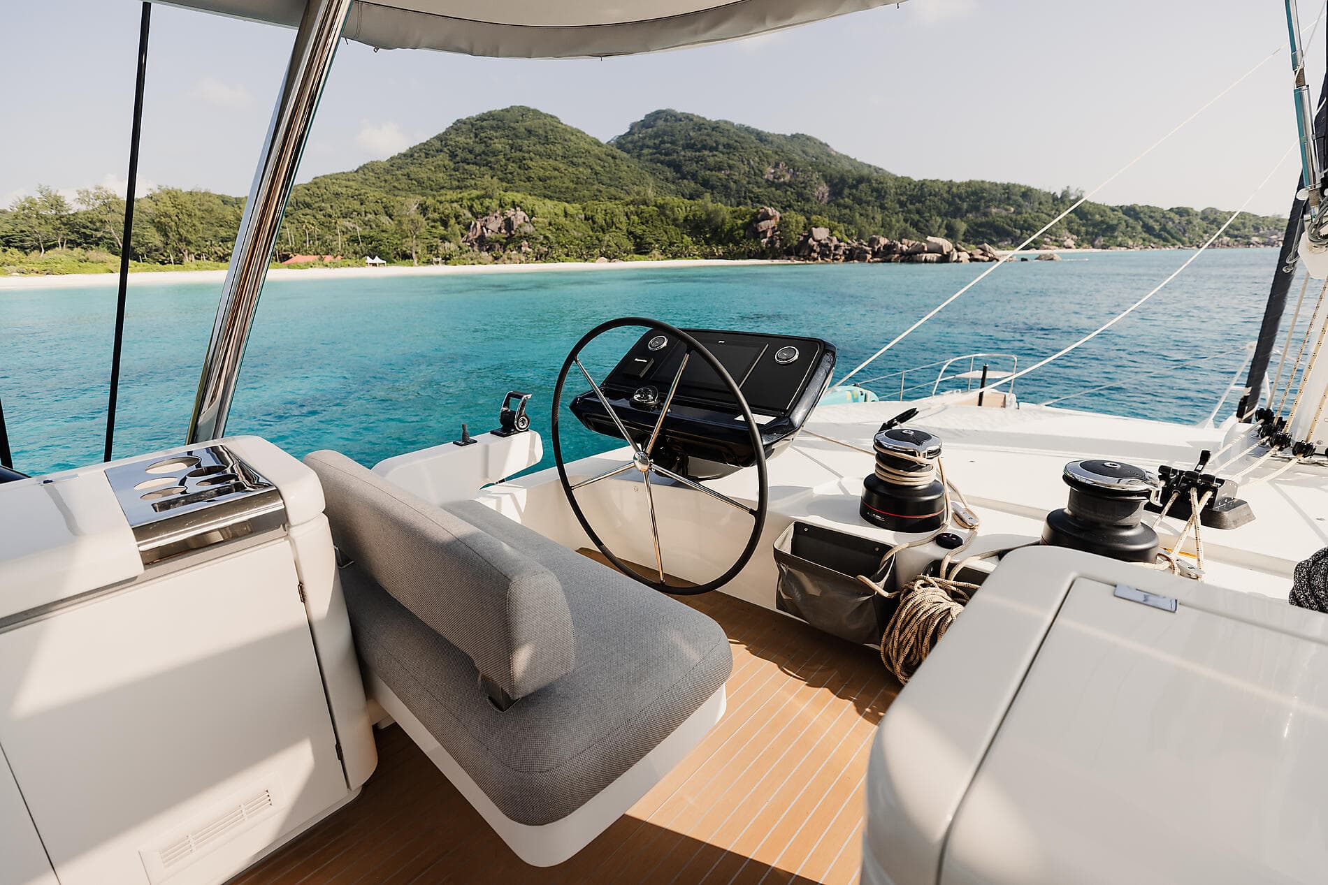 The Seychelles, under sail aboard the Spirit of Ponant  