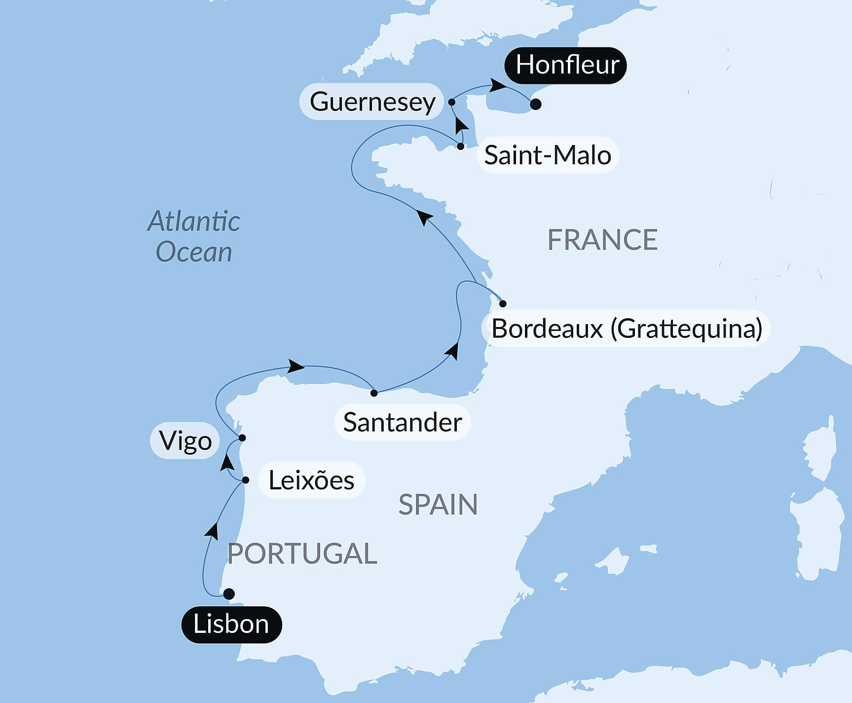 The Iberian Peninsula and Fortified cities of the Atlantic