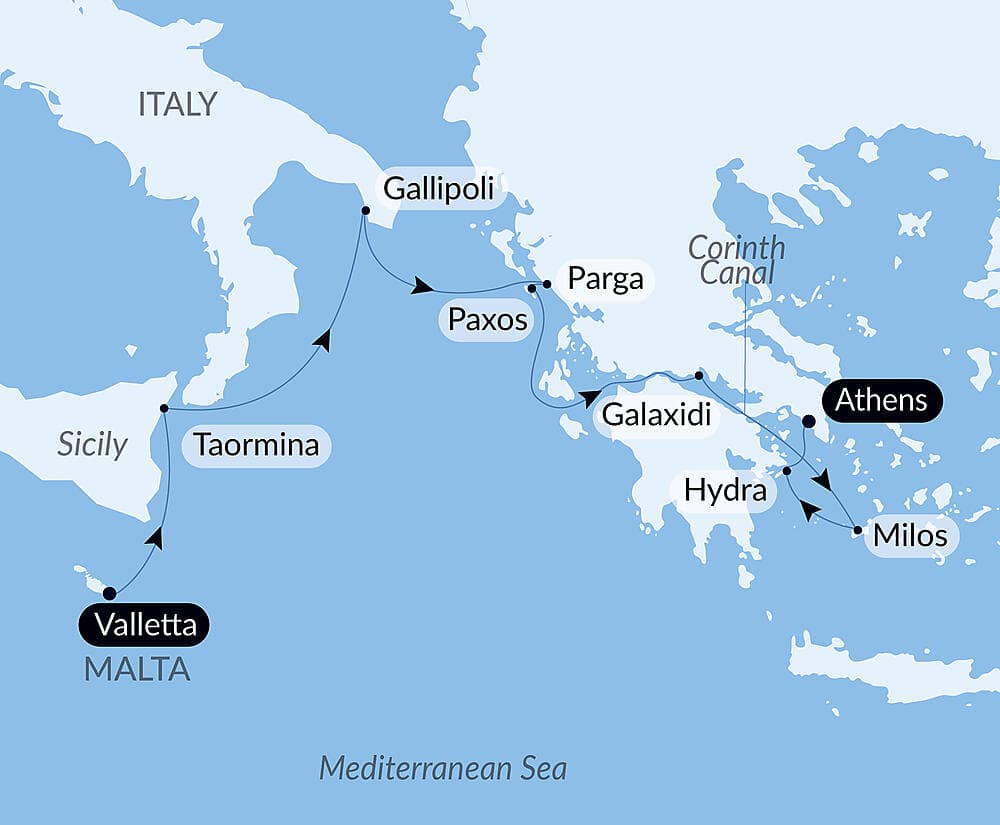 Peaceful islands and ancient treasures of the Mediterranean