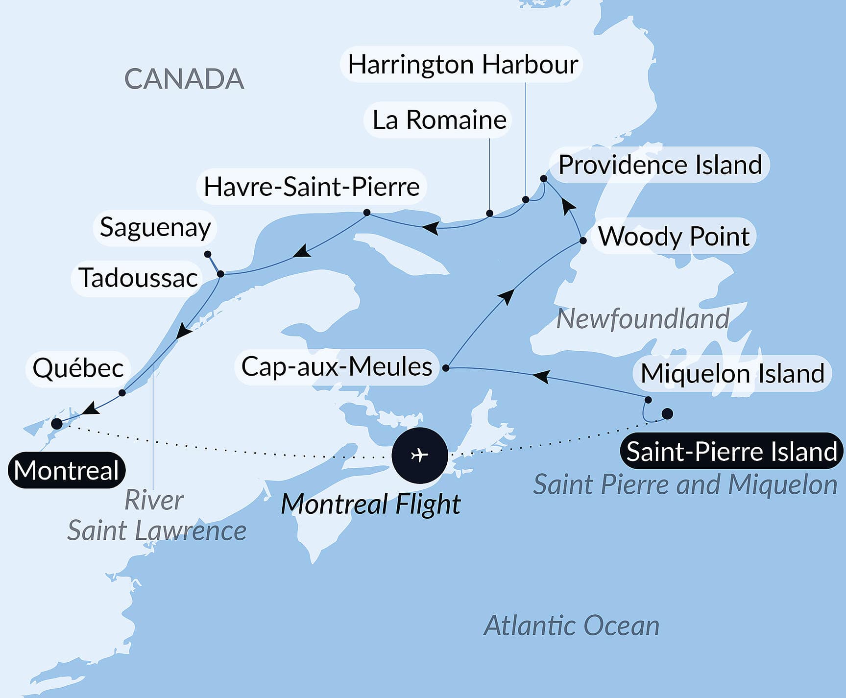 Exploration along Saint Lawrence